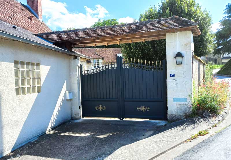 Portail en aluminium Style retro