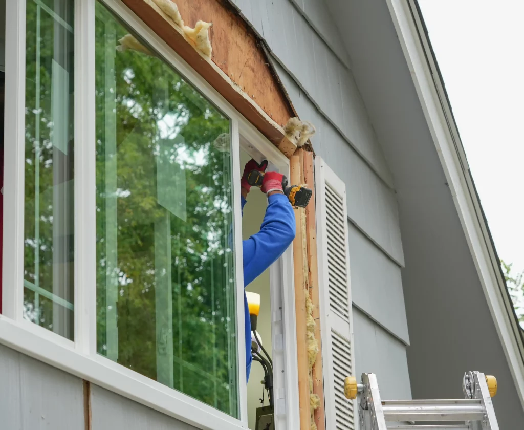 installation d'une fenêtre extérieure pour améliorer l'efficacité énergétique d'une maison
